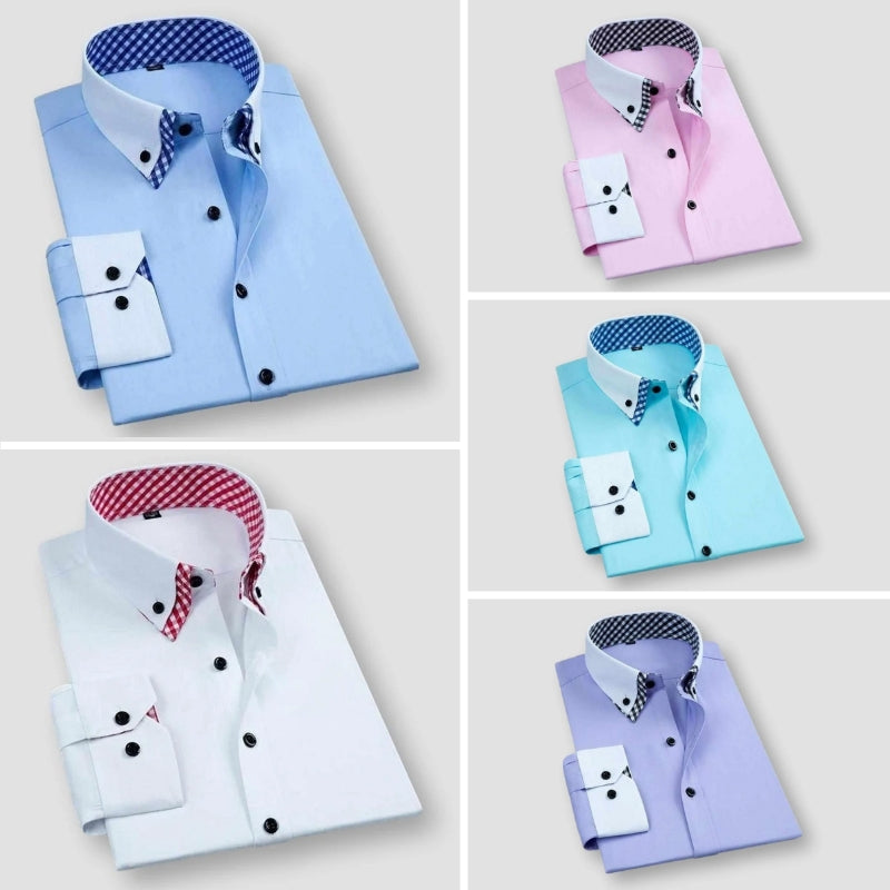 Men’s Contrast Collar Dress Shirt Ash & Harbor