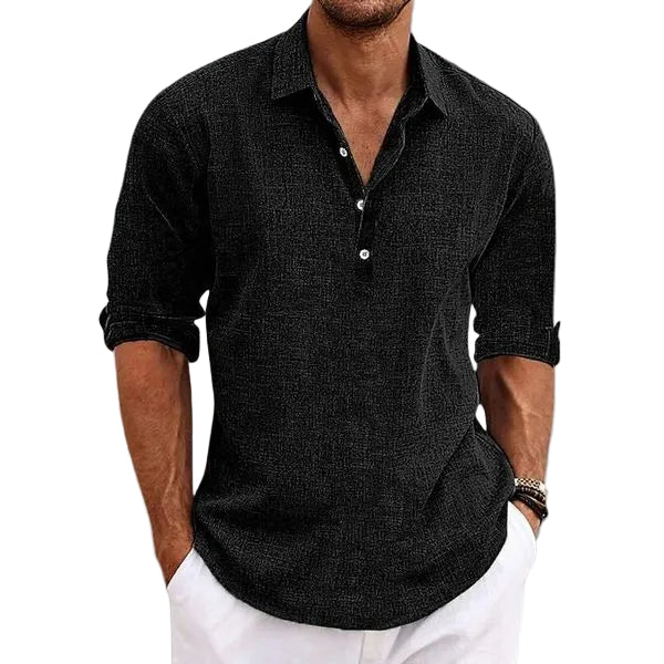 Cedric | Men's Breathable Linen Polo Shirt Cole Hampton