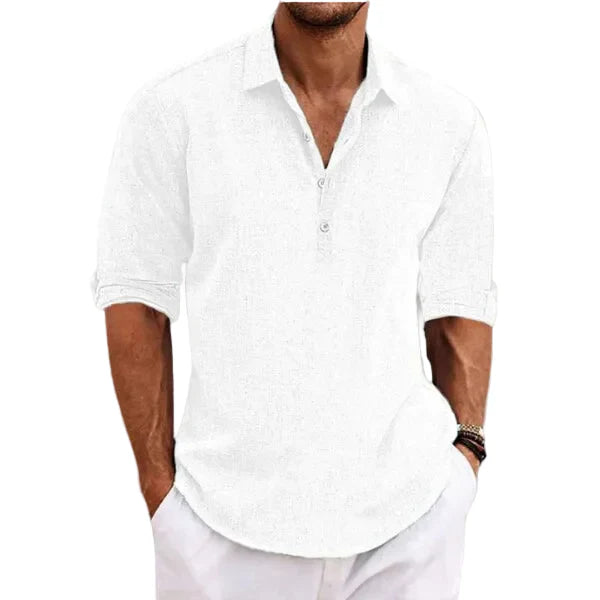 Cedric | Men's Breathable Linen Polo Shirt Cole Hampton