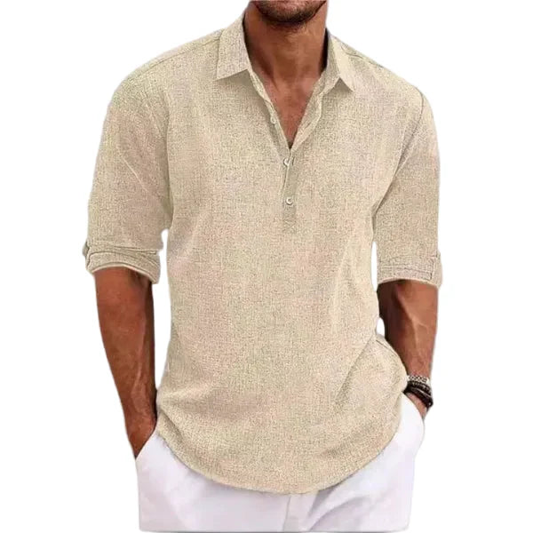 Cedric | Men's Breathable Linen Polo Shirt Cole Hampton