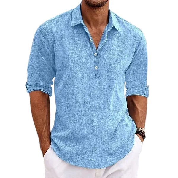 Cedric | Men's Breathable Linen Polo Shirt Cole Hampton