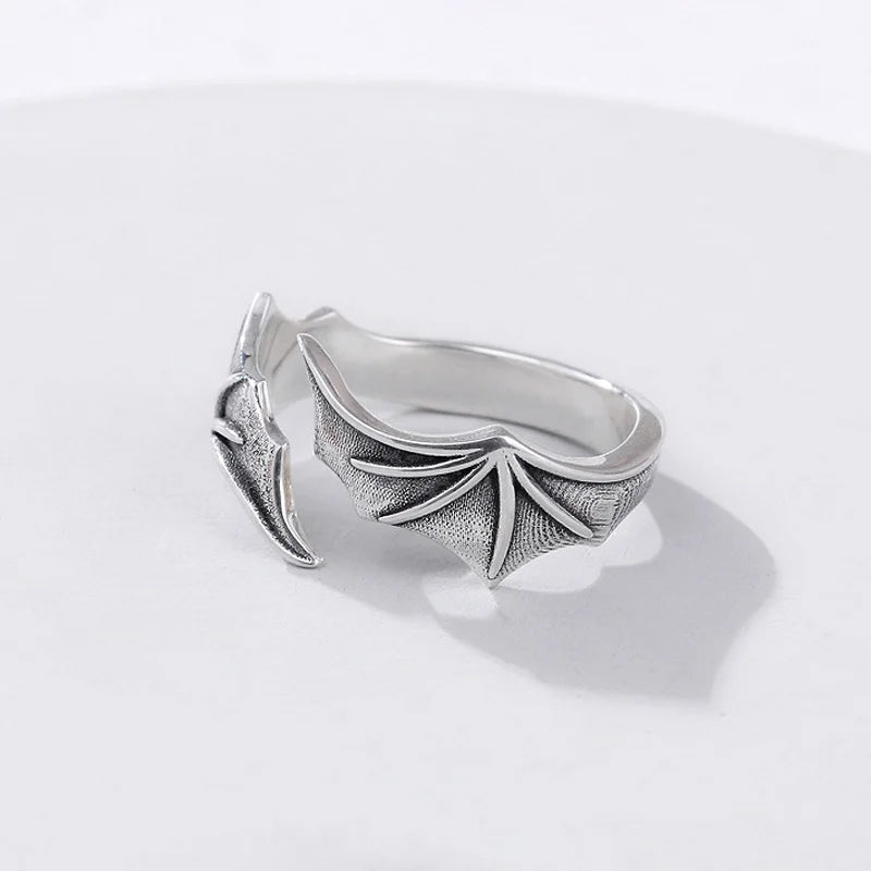 Open Band Ring with Textured Wing Detail Cole Hampton