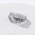 Open Band Ring with Textured Wing Detail Cole Hampton
