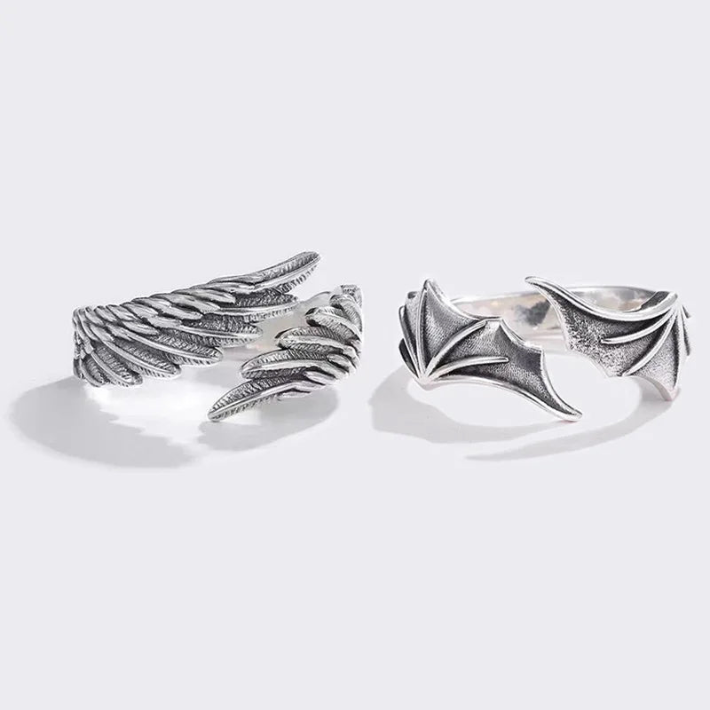 Open Band Ring with Textured Wing Detail Cole Hampton