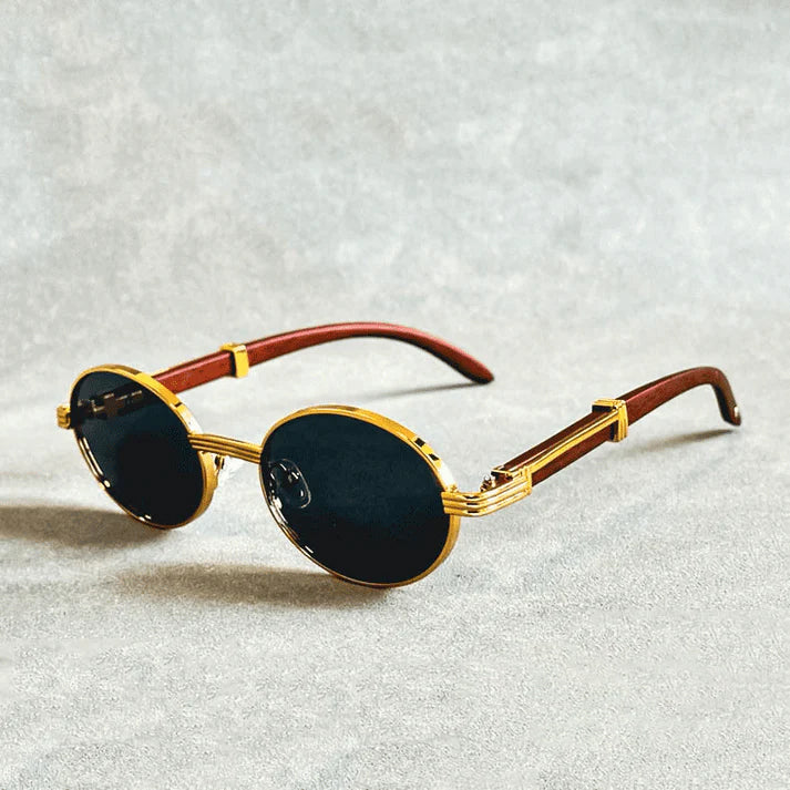Oval Frame Sunglasses with Tinted Lenses Cole Hampton