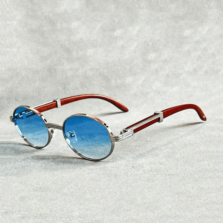 Oval Frame Sunglasses with Tinted Lenses Cole Hampton