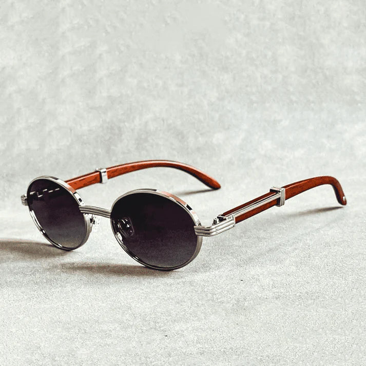 Oval Frame Sunglasses with Tinted Lenses Cole Hampton