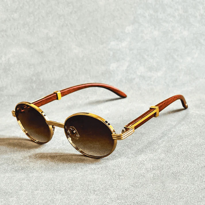 Oval Frame Sunglasses with Tinted Lenses Cole Hampton