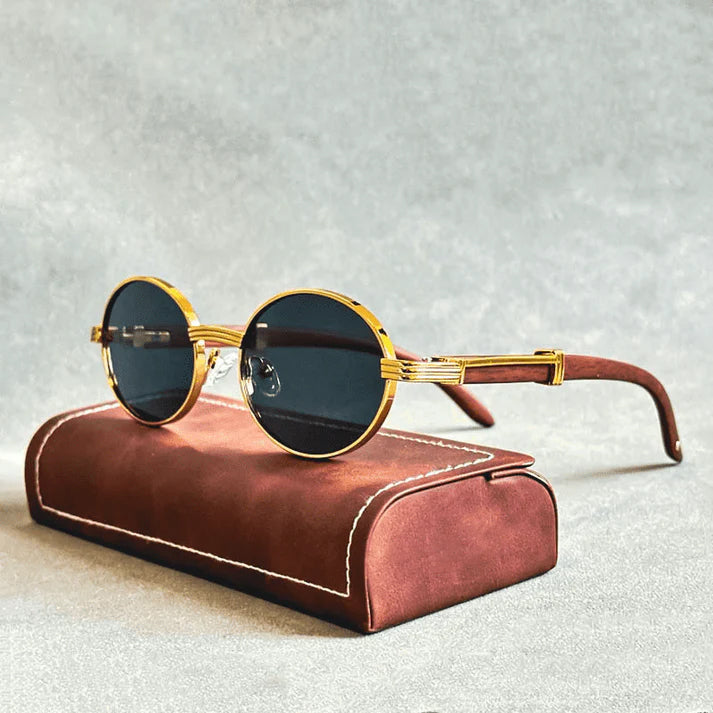 Oval Frame Sunglasses with Tinted Lenses Cole Hampton