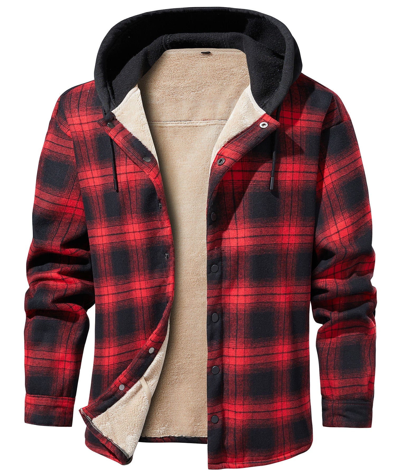 Summit Ridge Flannel Jacket – Men's Sherpa-Lined Flannel Jacket – Hooded Plaid Cole Hampton