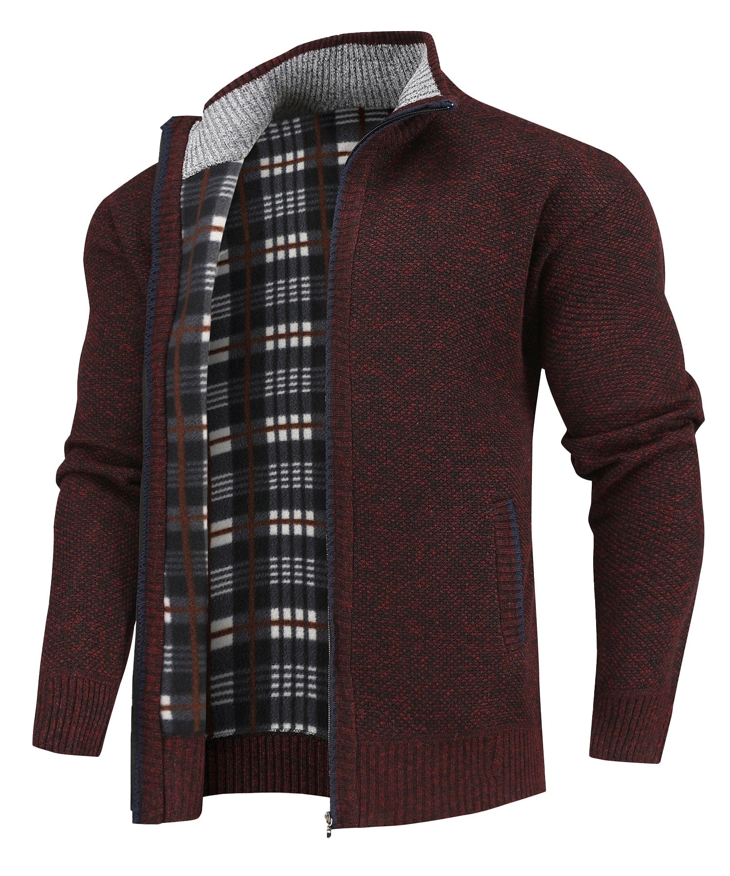 Flannel-Lined Full-Zip Sweater (5 Designs) Cole Hampton