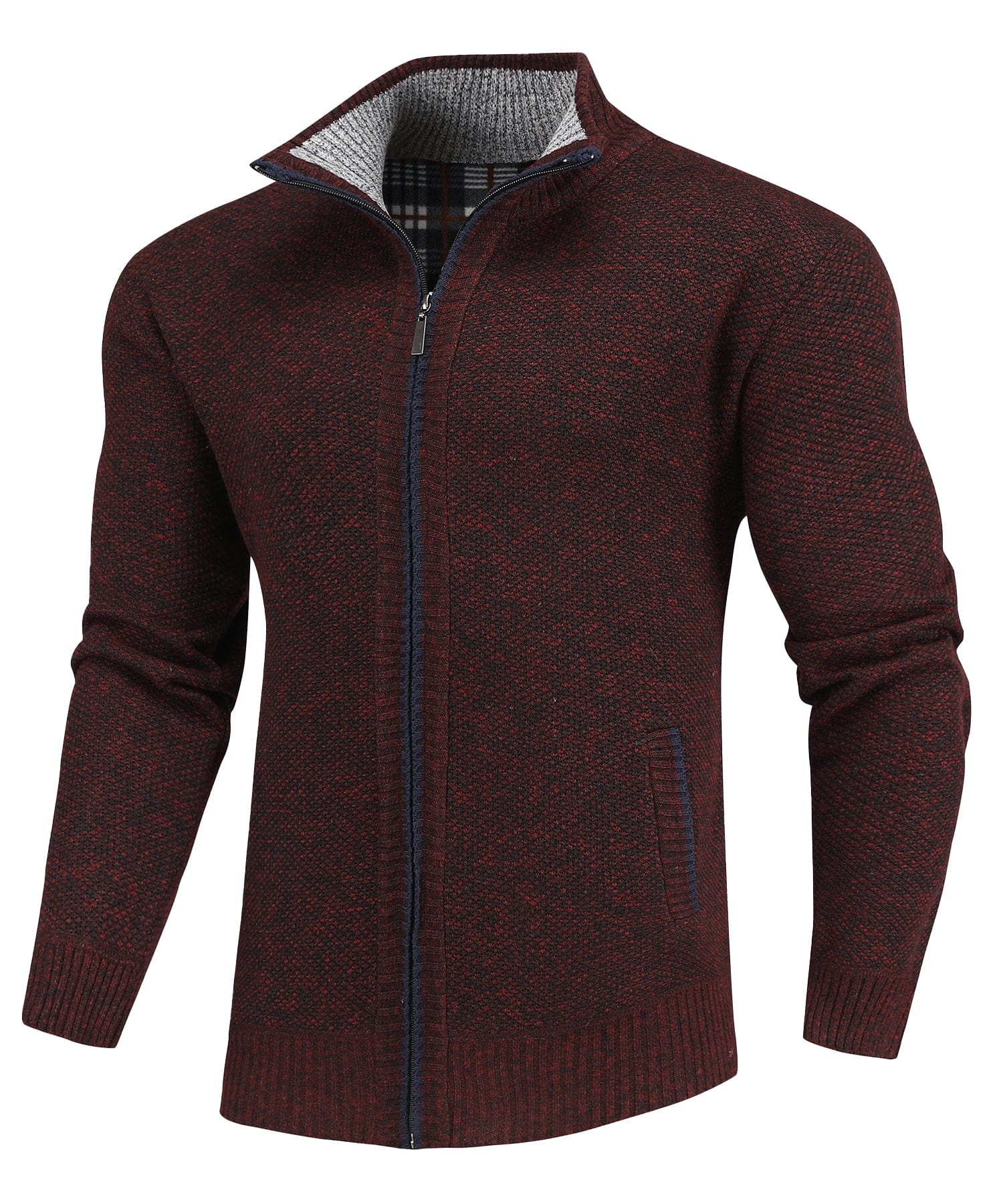 Flannel-Lined Full-Zip Sweater (5 Designs) Cole Hampton