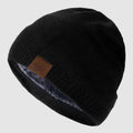 Ribbed Knit Beanie with Fleece Interior Cole Hampton