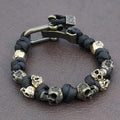 Roberto Russo Adjustable Paracord Skull Bracelet Cole Hampton
