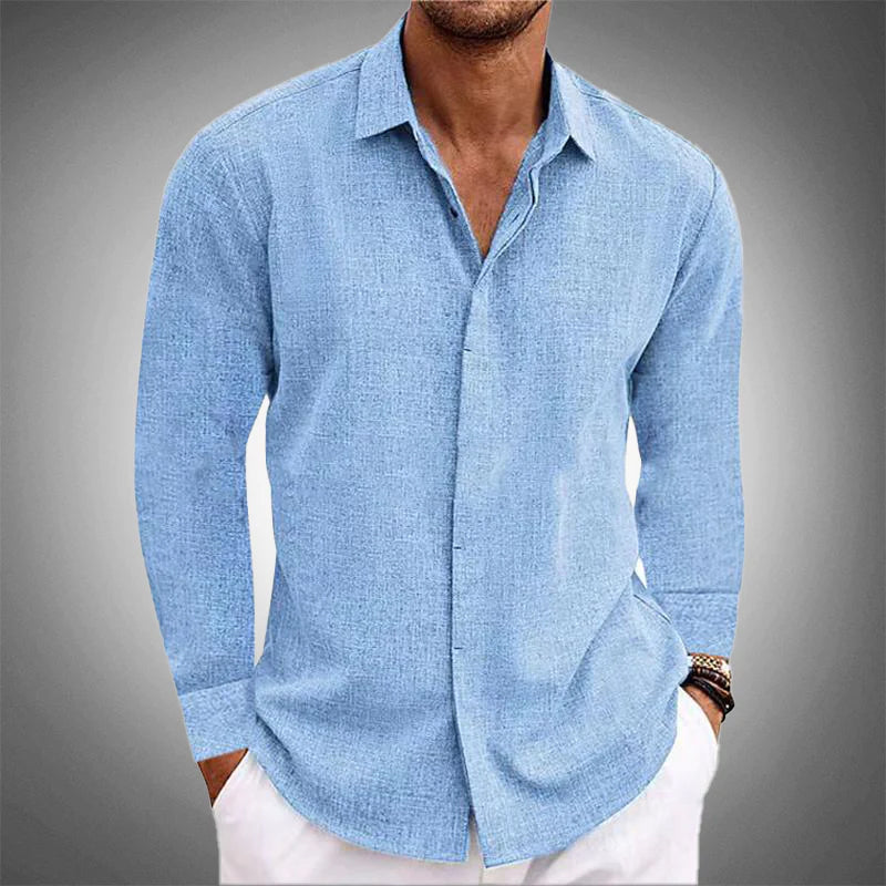 Roberto Russo Amsterdam Linen Shirt Ash & Harbor