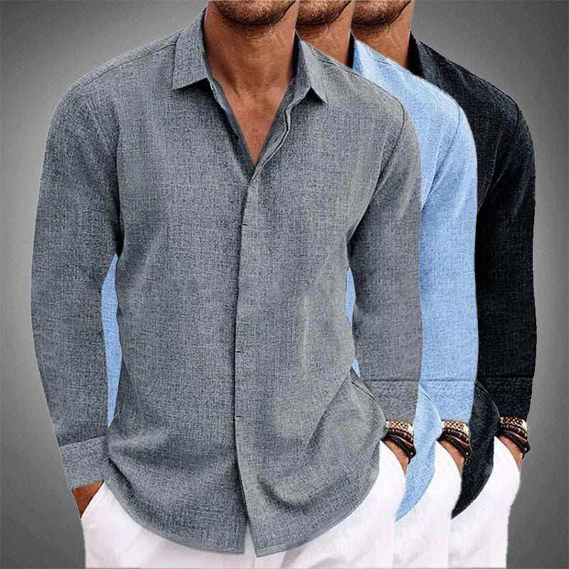 Roberto Russo Amsterdam Linen Shirt Ash & Harbor
