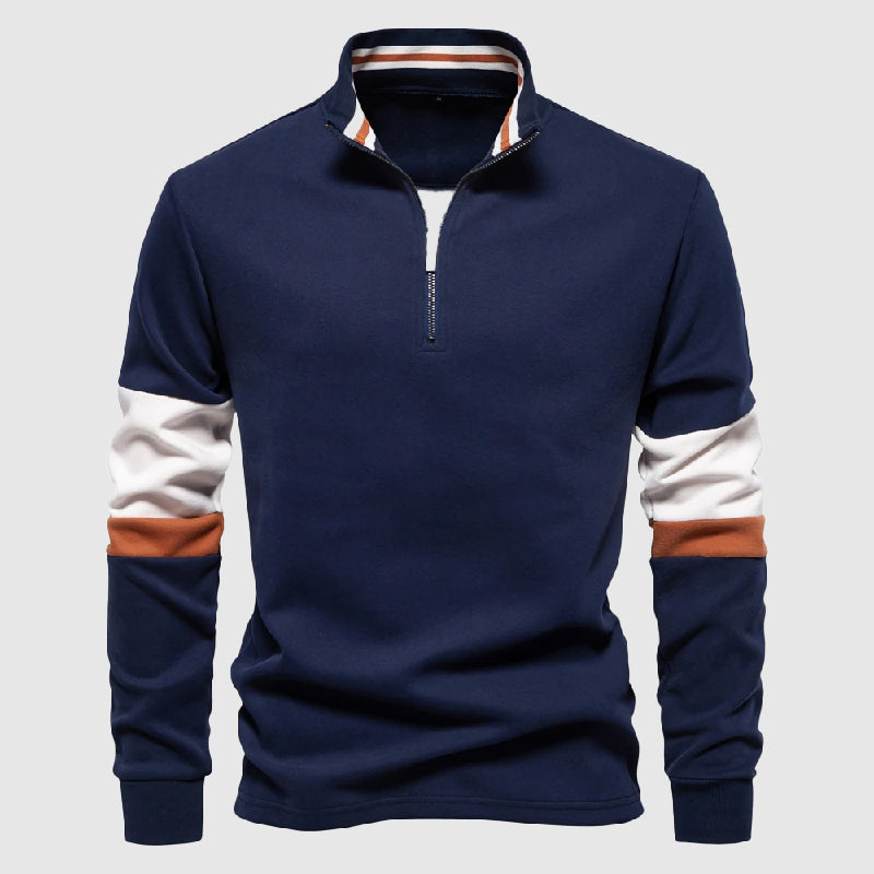 Roberto Russo Casual Patchwork Pullover Ash & Harbor