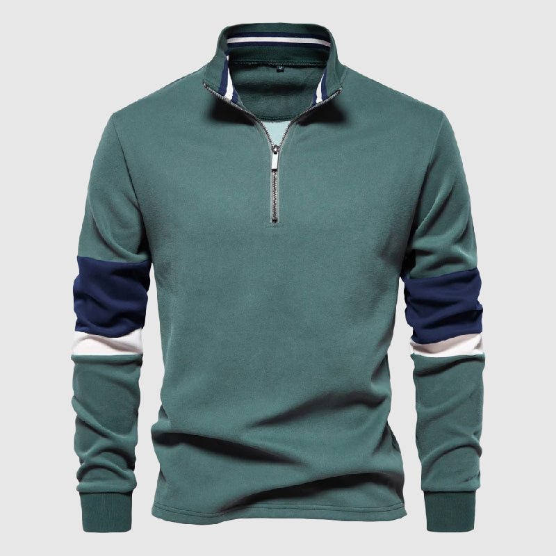 Roberto Russo Casual Patchwork Pullover Ash & Harbor