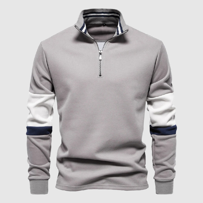 Roberto Russo Casual Patchwork Pullover Ash & Harbor