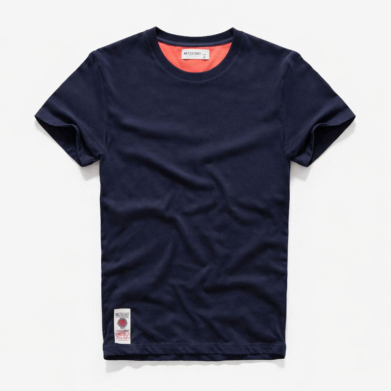 Roberto Russo Cotton Crew Neck T-Shirt Ash & Harbor