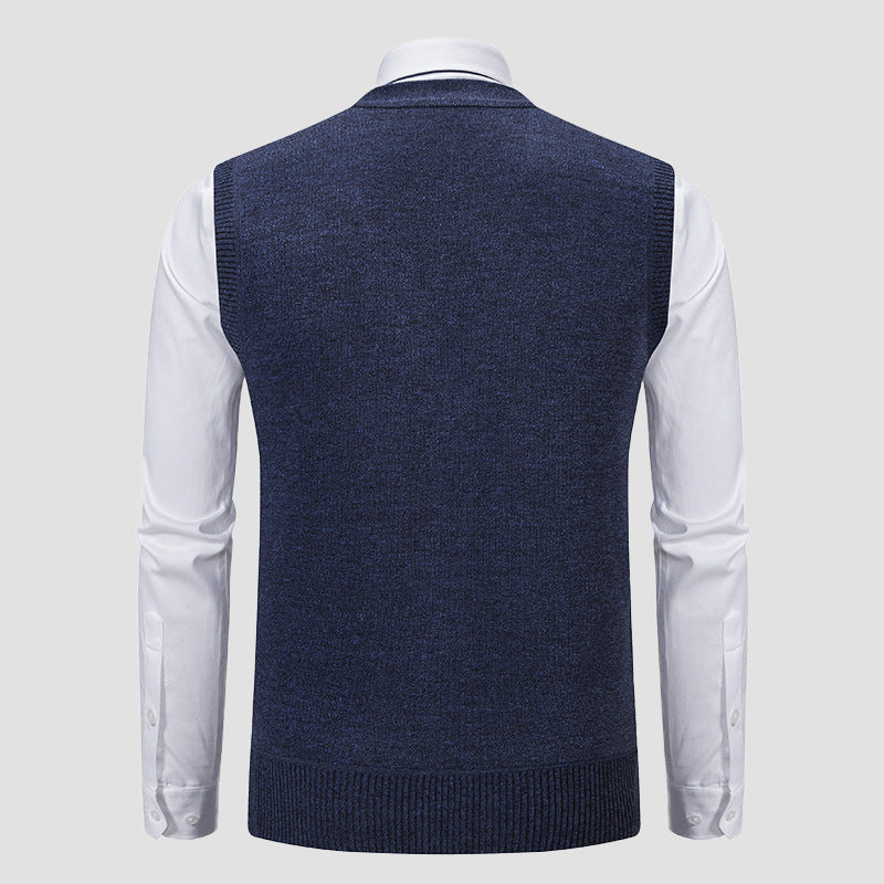 Roberto Russo Diamond Knitted Vest Ash & Harbor