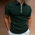 Roberto Russo Half-Zip Short Sleeve Polo Ash & Harbor