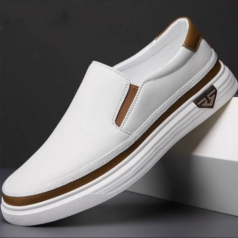 Roberto Russo Leather Low-Top Slip-On Shoes Ash & Harbor