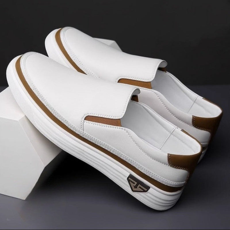 Roberto Russo Leather Low-Top Slip-On Shoes Ash & Harbor