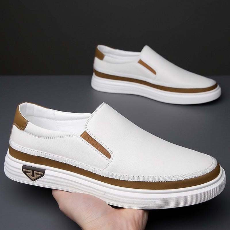 Roberto Russo Leather Low-Top Slip-On Shoes Ash & Harbor