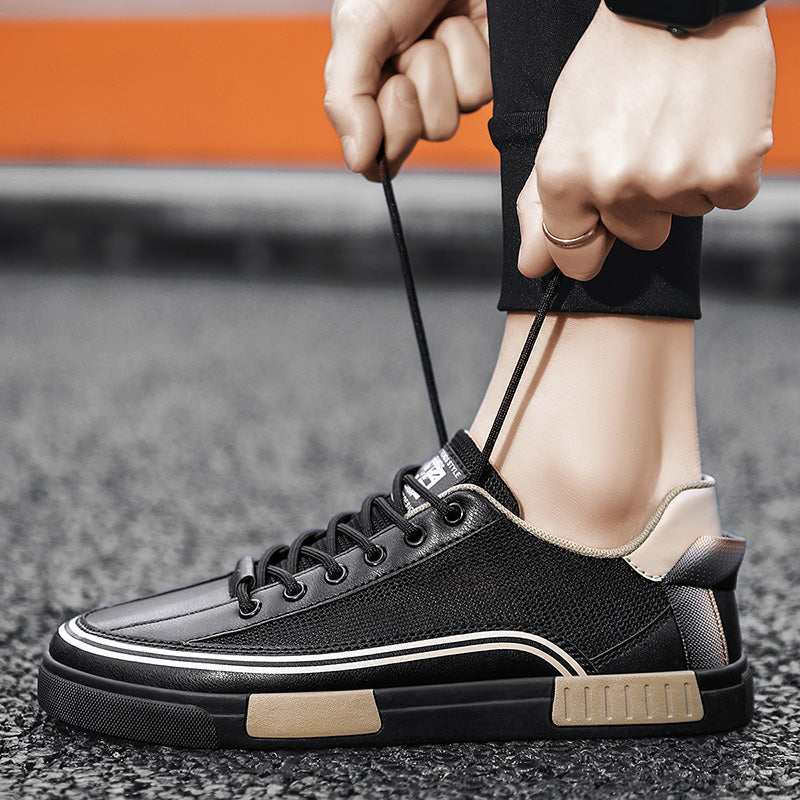 Roberto Russo Low-Top Sneakers with Mesh Panels Ash & Harbor