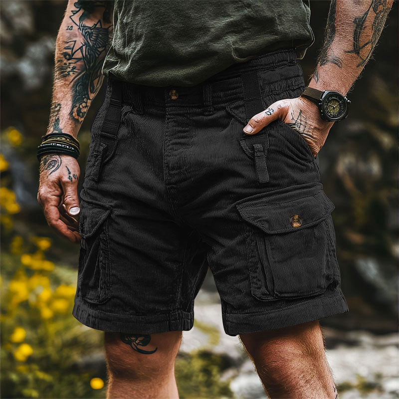Roberto Russo Outdoor Corduroy Cargo Shorts Ash & Harbor