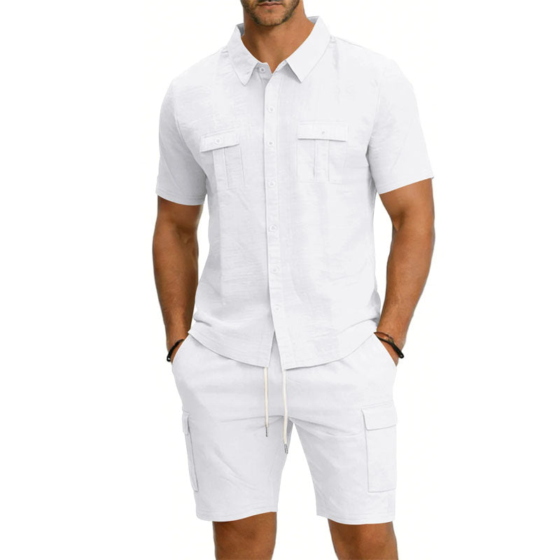 Roberto Russo Shirt and Shorts Set with Utility Pockets Cole Hampton