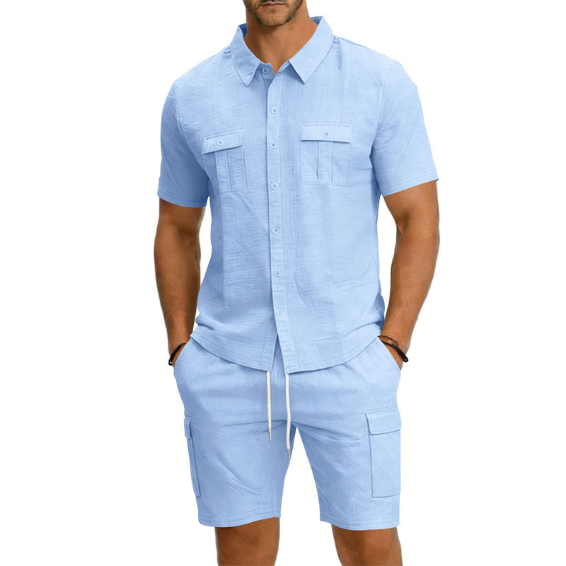 Roberto Russo Shirt and Shorts Set with Utility Pockets Cole Hampton