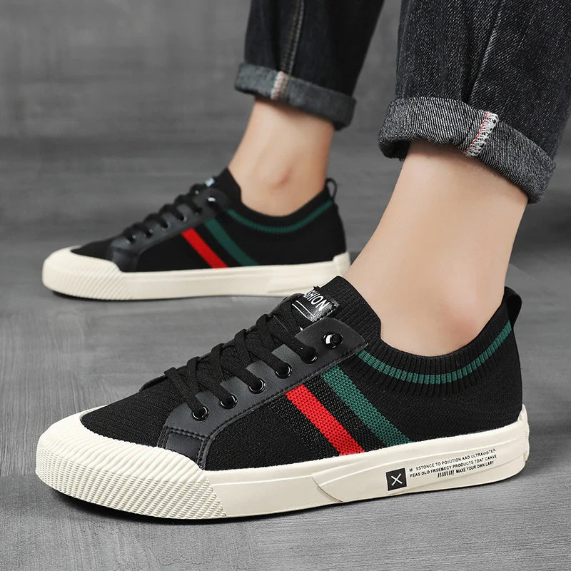 Roberto Russo Sneakers with Contrast Side Stripes Ash & Harbor