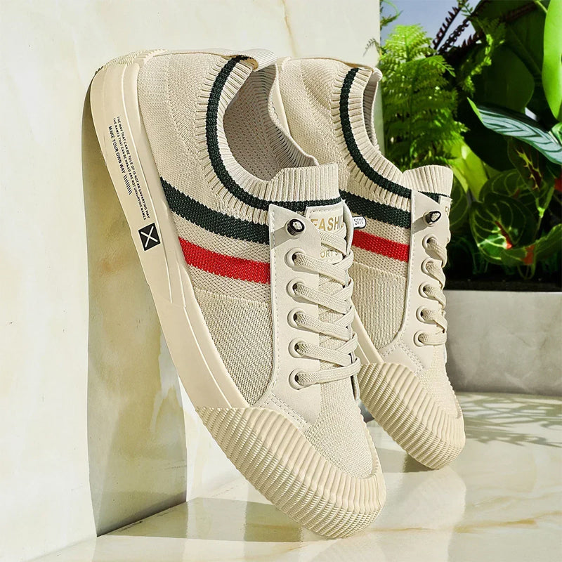 Roberto Russo Lace-Up Sneakers with Mesh Upper Ash & Harbor