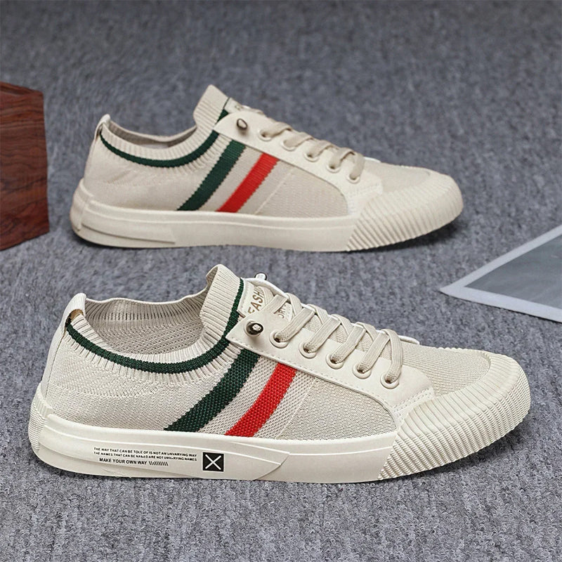 Roberto Russo Lace-Up Sneakers with Mesh Upper Ash & Harbor