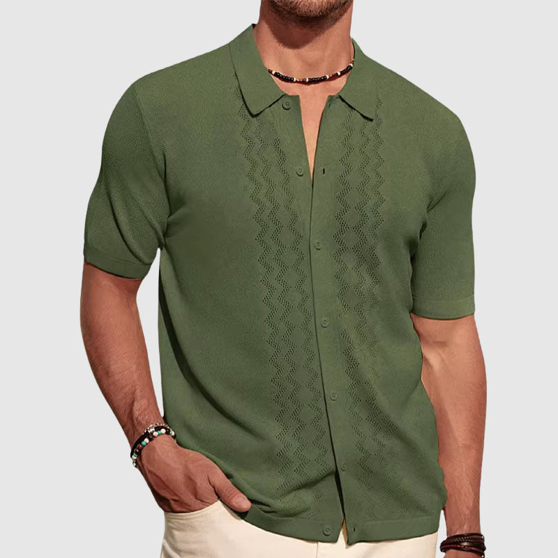 Roberto Russo Summer Knitted Shirt Ash & Harbor