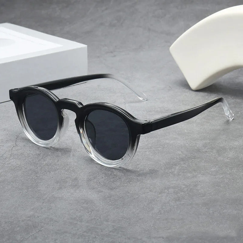 Round Frame Sunglasses with Color-Tinted Lenses Cole Hampton