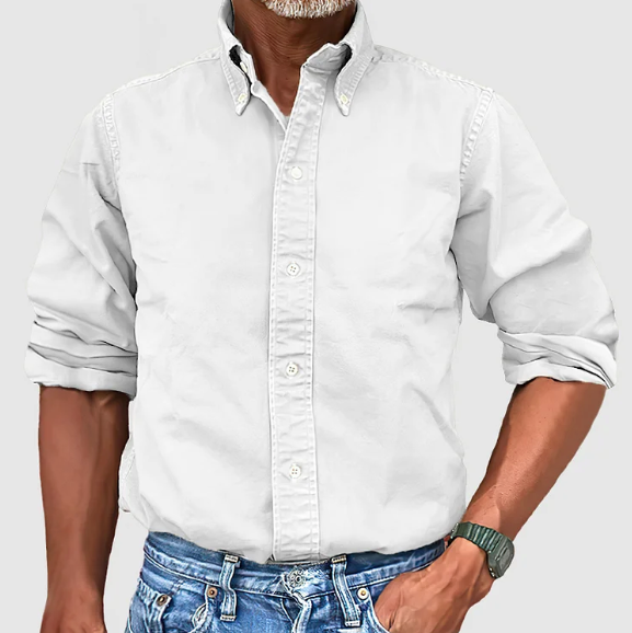 Perry | Men's Vintage Wash Cotton Button Down Shirt Cole Hampton