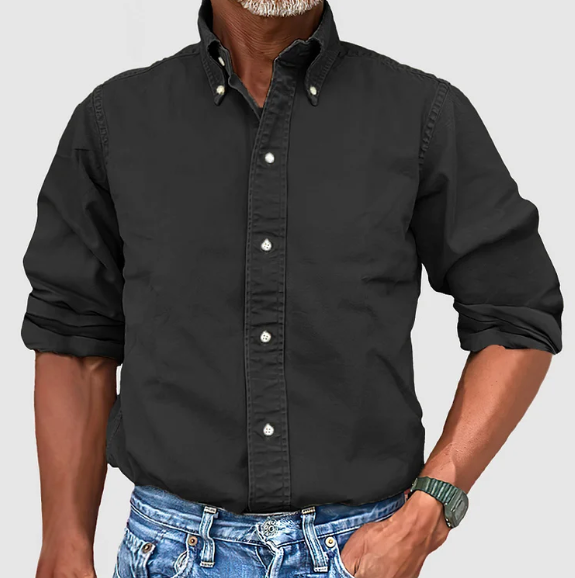 Perry | Men's Vintage Wash Cotton Button Down Shirt Cole Hampton