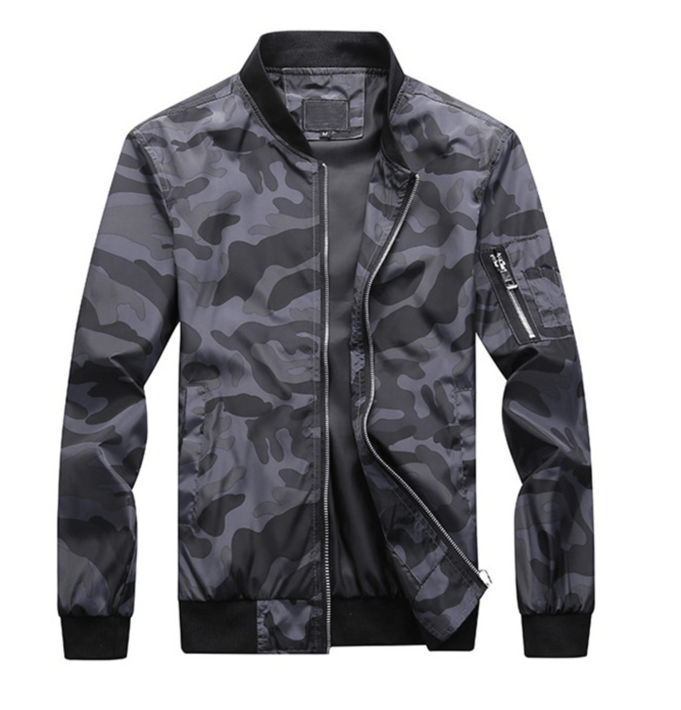 Stealth Jacket – Men's Windbreaker Bomber – Rib-Knit Collar Lightweight Cole Hampton