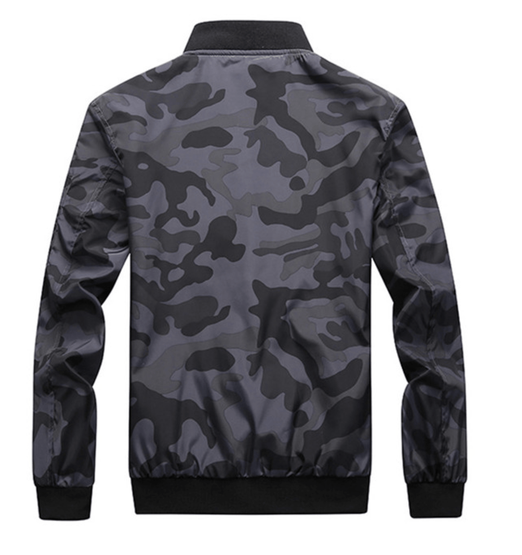 Stealth Jacket – Men's Windbreaker Bomber – Rib-Knit Collar Lightweight Cole Hampton