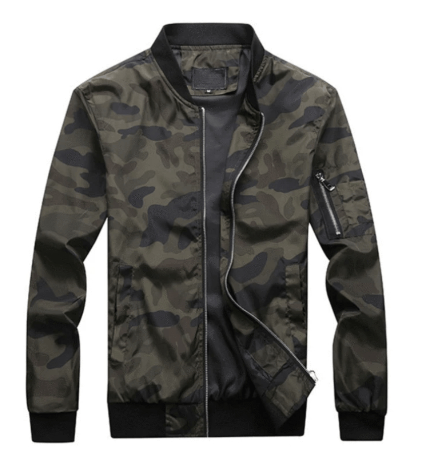 Stealth Jacket – Men's Windbreaker Bomber – Rib-Knit Collar Lightweight Cole Hampton