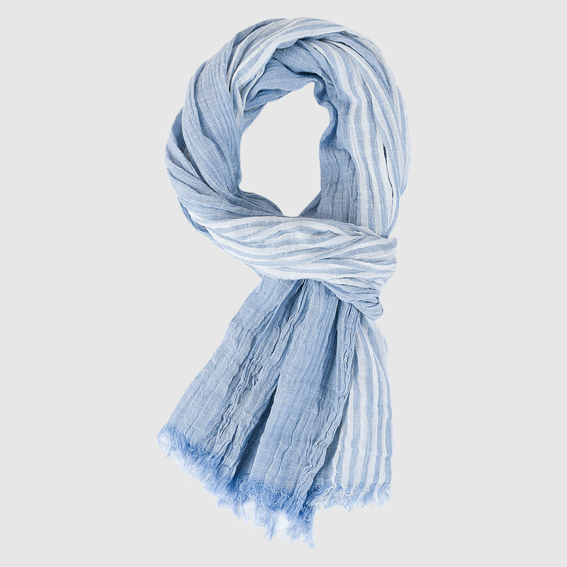 Soft Lightweight Striped Fringe Scarf Cole Hampton