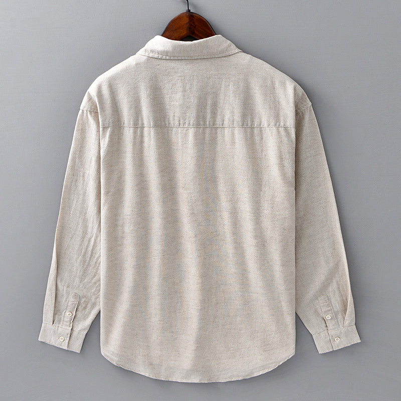 Theodore Willow Azure Linen Shirt Ash & Harbor