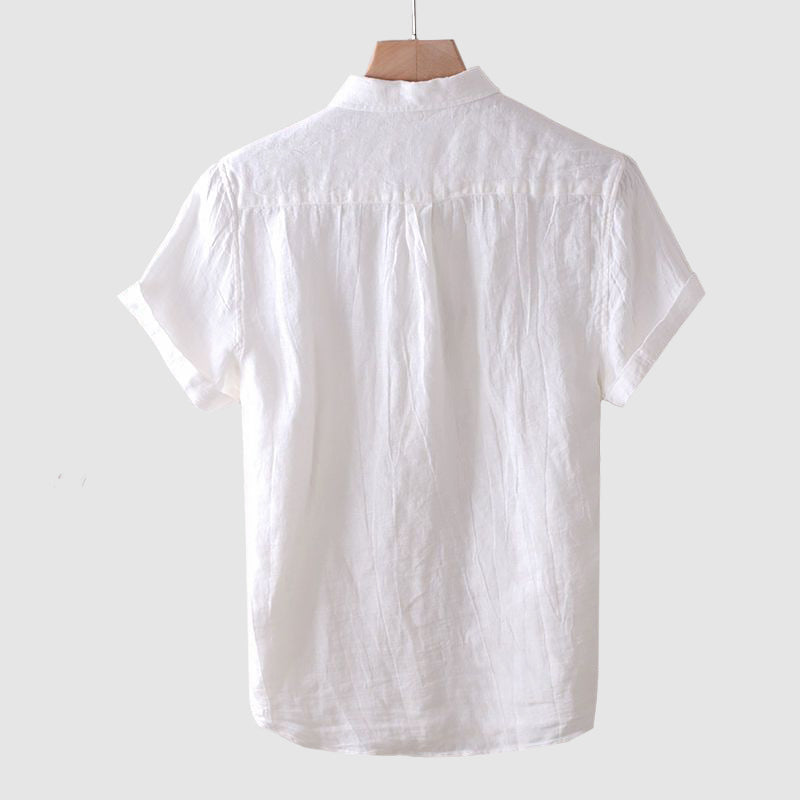Theodore Willow Bologna Linen Shirt Ash & Harbor