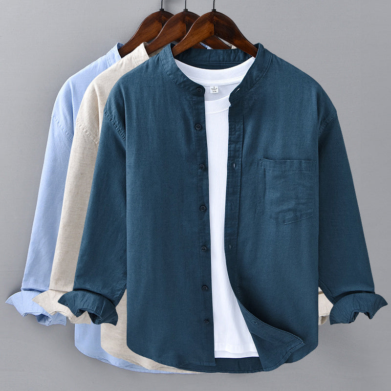 Theodore Willow Casual Linen Shirt Ash & Harbor