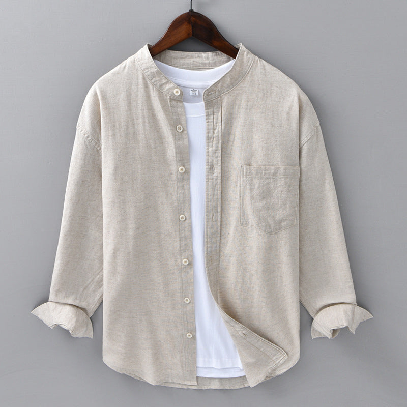 Theodore Willow Casual Linen Shirt Ash & Harbor