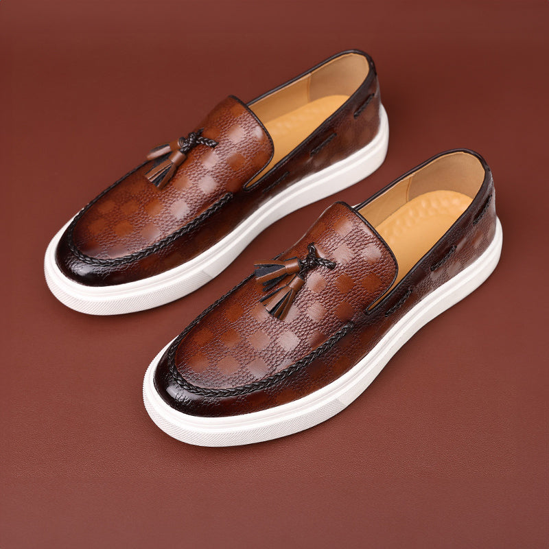 Theodore Willow Embossed Texture Loafers Ash & Harbor