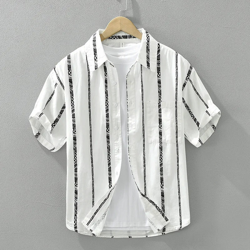 Theodore Willow Ipanema Cotton Shirt Ash & Harbor